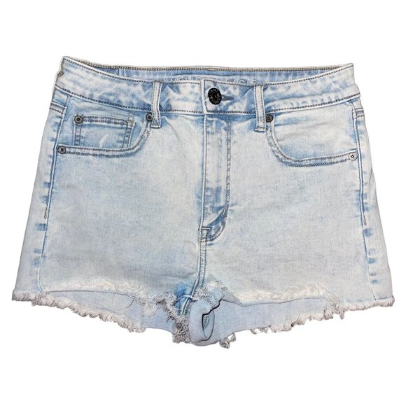 American Eagle Distressed Womens Shorts 8 Super Hi Rise Shortie Bootie Stretch - Picture 1 of 7